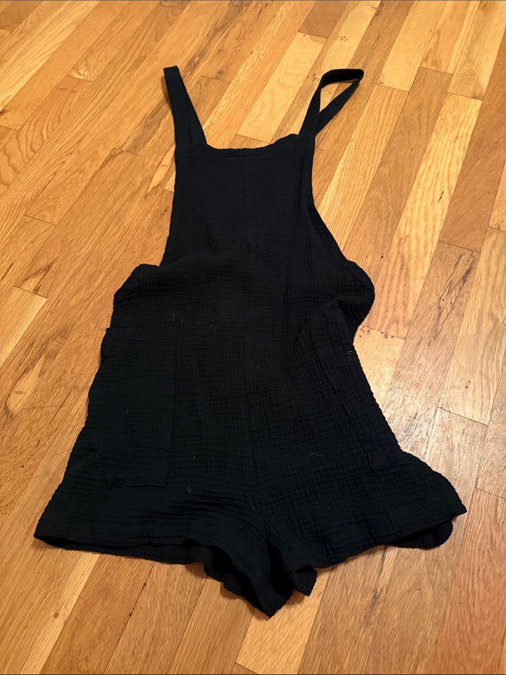 Black Kids Cotton Gauze Romper One-Piece